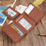 RFID Leather Wallet Anti-Scanning Japan Korea Cow Skin Purse