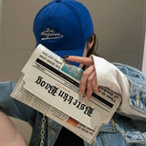 Newspaper Small Square Bag Women's Shoulder Bag