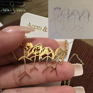 Customized Kid's Drawing Necklace Bracelet Keychain