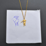 Customized Kid's Drawing Necklace Bracelet Keychain