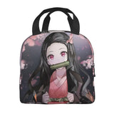 Nezuko Kimetsu No Yaiba Insulated Lunch Bag Reusable Anime Cooler Thermal Tote