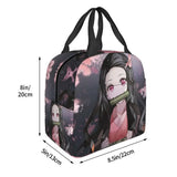 Nezuko Kimetsu No Yaiba Insulated Lunch Bag Reusable Anime Cooler Thermal Tote