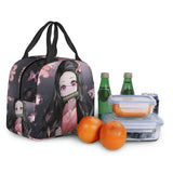Nezuko Kimetsu No Yaiba Insulated Lunch Bag Reusable Anime Cooler Thermal Tote