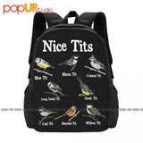Bird Watching Birder Backpack School Art Print Sports Travel Bag