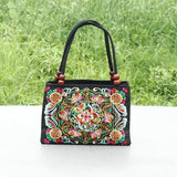Bohemian Embroidery Women Clutches Double-Layers Canvas Carrier