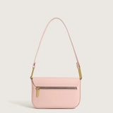 Solid Square Buckle Women's Shoulder Bag