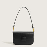 Solid Square Buckle Women's Shoulder Bag