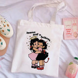 Niche Ladies Canvas Tote Bag Large Capacity Print Shoulder