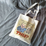 Niche Ladies Canvas Tote Bag Large Capacity Print Shoulder