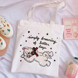 Niche Ladies Canvas Tote Bag Large Capacity Print Shoulder