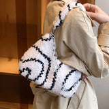 Lamb Plush Crossbody Bag Chain Hair Bag