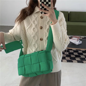 Niche Pillow Bag Female Senior Sense Woven Bag