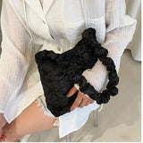 Niche Texture Ins Fire Fold Armpit Bucket Bag Women's Casual Versatile Handbags