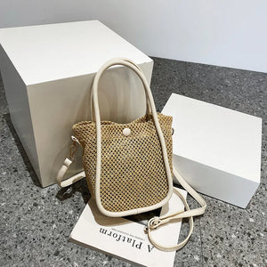 Niche Sense Straw Bag Women's Summer Personality Messenger Bag
