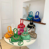 Soft PU Leather Dumpling Bag Drawstring Crossbody Bucket Handbag