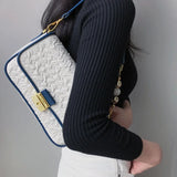 Niche Temperament Lock Square Fold Summer Handbags Women Bags Tote Bag