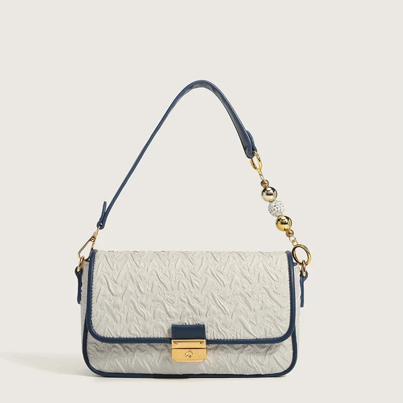Niche Temperament Lock Square Fold Summer Handbags Women Bags Tote Bag
