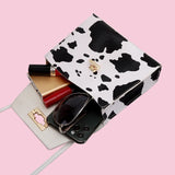 Niche Texture Women's Handbag Summer Ins One-shoulder Messenger Cow Pattern