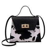 Niche Texture Women's Handbag Summer Ins One-shoulder Messenger Cow Pattern