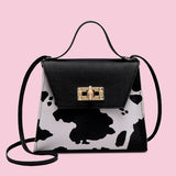 Niche Texture Women's Handbag Summer Ins One-shoulder Messenger Cow Pattern
