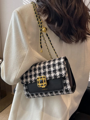 Plaid Chain Messenger Bag Autumn/Winter Women's Shoulder Bag