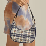 Plaid Crescent Armpit Handbag - Spring Women's Bag