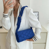 Nylon Crossbody Bags for Women - Solid Color Square Pouch Handbag
