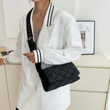 Nylon Crossbody Bags for Women - Solid Color Square Pouch Handbag