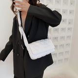 Nylon Crossbody Bags for Women - Solid Color Square Pouch Handbag