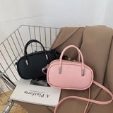 Women's Niche Crossbody Bag Solid PU Leather Tote