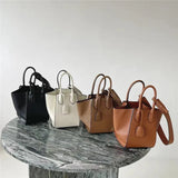 Women's Vegetable Basket PU Leather Shoulder Bag