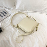 Summer Retro PU Leather Messenger Bag Bucket Bag