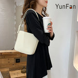 Summer Retro PU Leather Messenger Bag Bucket Bag