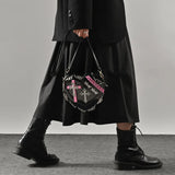 Gothic Style Heart-shaped Rivet Shoulder Bag