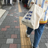 Ladies Shoulder Bag Large Capacity Canvas Tote Eco Shopper Bag