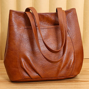 Texture Print Single Shoulder Bag Large Capacity Tote Women's Bags
