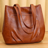 Texture Print Single Shoulder Bag Large Capacity Tote Women's Bags