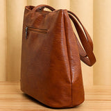 Texture Print Single Shoulder Bag Large Capacity Tote Women's Bags