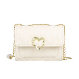 Summer One-Shoulder Bag with Pearl Chain Design