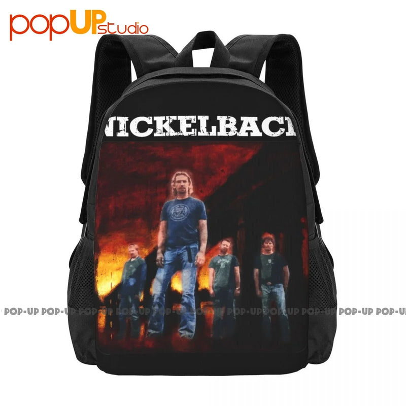 Nickelback Long Road Tour 2004 Backpack Art Print Travel Bag