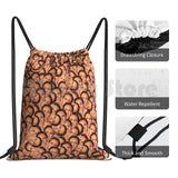 Nicolas Cage Texture Backpack Drawstring Bag Gym Waterproof