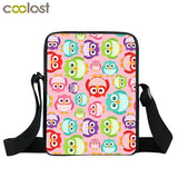 Night Bird Owl Print Small Shoulder Bag Boys Girls Messenger Bag