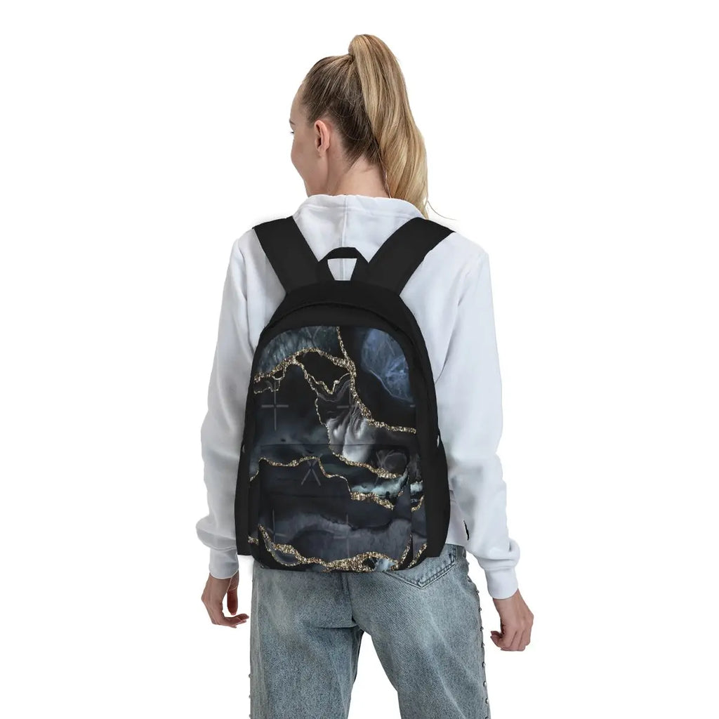 Vintage Marble Backpack for Men and Women