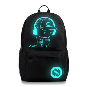 Nightlight Chopper Casual Men's Backpack Anime Luminous Student School Bags