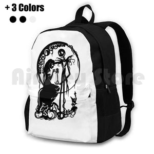 Nightmare Before Christmas-Black On Outdoor Hiking Backpack