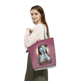 Nightmare Before Christmas Tote Bag Halloween Skull Jack Print