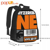Nitzer Ebb Tour Nin Ministry Front 242 Backpack Large Capacity