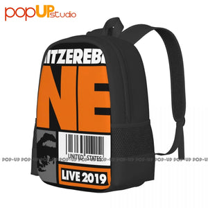 Nitzer Ebb Tour Nin Ministry Front 242 Backpack Large Capacity
