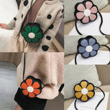 Girl Flower Shoulder Purse Tote Purse Crossbody Bags Handbag