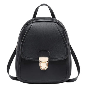 Mini PU Leather Backpack Rucksack School Bag for Women Girls
